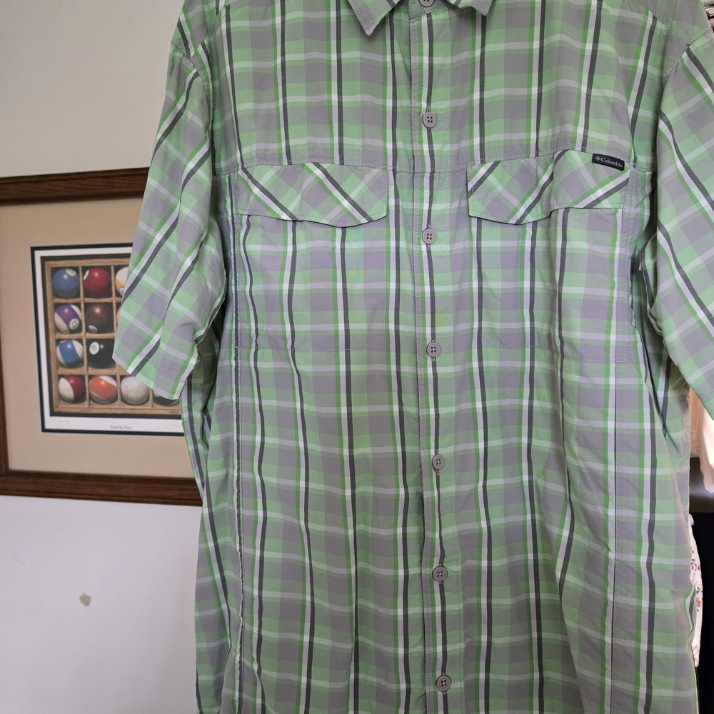 Green Plaid Men's Shirt